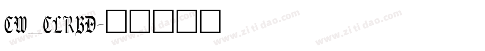 CW_CLRBD字体转换