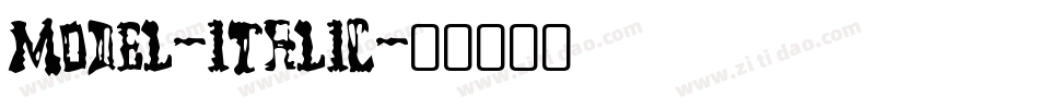 Model-Italic字体转换