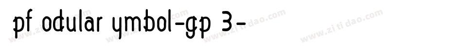 TpfModularSymbol-gpD3字体转换