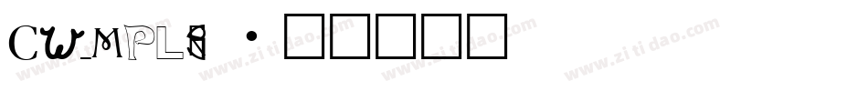 CW_MPLSR字体转换