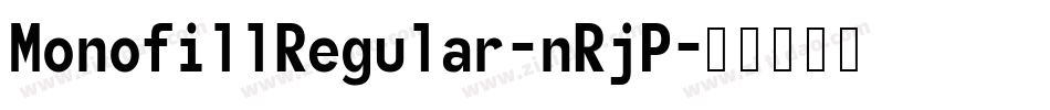MonofillRegular-nRjP字体转换