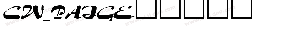 CW_PAIGE字体转换