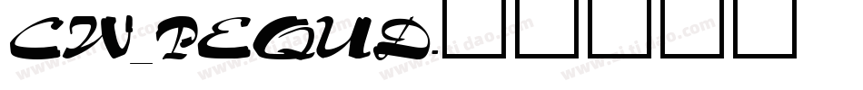 CW_PEQUD字体转换
