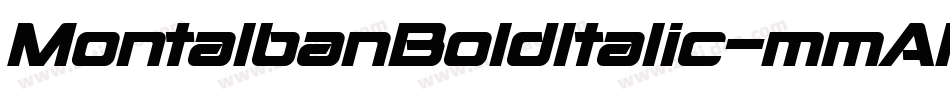 MontalbanBoldItalic-mmAP字体转换