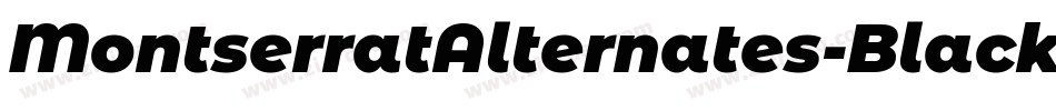 MontserratAlternates-BlackItalic字体转换