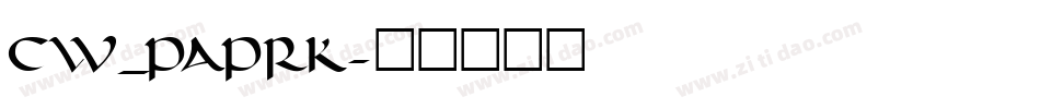 CW_PAPRK字体转换