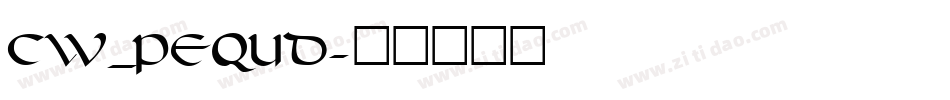 CW_PEQUD字体转换