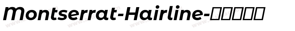 Montserrat-Hairline字体转换