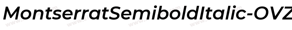 MontserratSemiboldItalic-OVZXA字体转换
