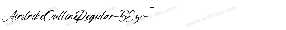 AirstrikeOutlineRegular-BEzx字体转换
