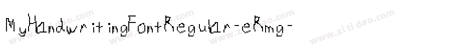 MyHandwritingFontRegular-eRmg字体转换