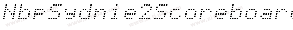 NbpSydnie2Scoreboard-r5Vx字体转换