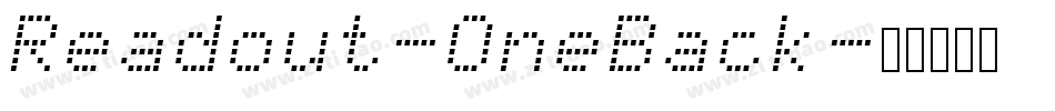 Readout-OneBack字体转换
