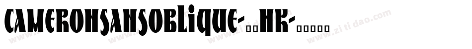 Cameronsansoblique-25nK字体转换