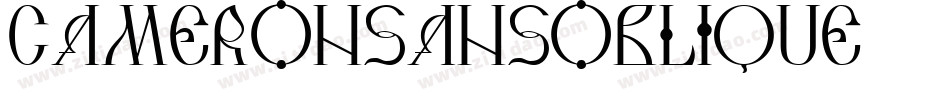 Cameronsansoblique-25nK字体转换