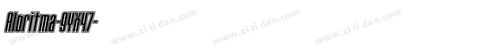 Aloritma-9YX47字体转换