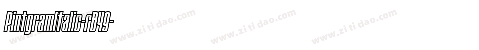 PintgramItalic-rB49字体转换