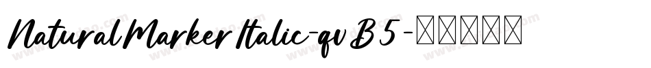 NaturalMarkerItalic-qvB5字体转换