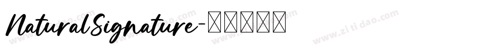 NaturalSignature字体转换