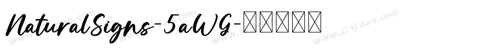 NaturalSigns-5aWG字体转换