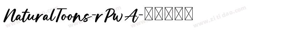 NaturalToons-rPwA字体转换