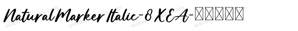 NaturalMarkerItalic-8XEA字体转换
