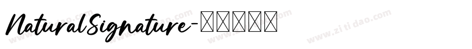 NaturalSignature字体转换