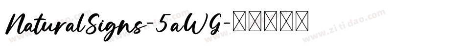 NaturalSigns-5aWG字体转换