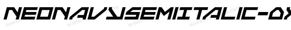 NeoNavySemiItalic-0X54字体转换