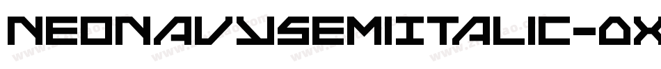 NeoNavySemiItalic-0X54字体转换