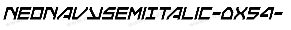 NeoNavySemiItalic-0X54字体转换