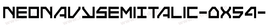 NeoNavySemiItalic-0X54字体转换