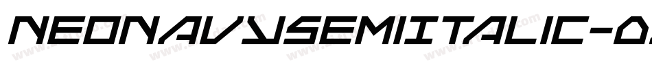 NeoNavySemiItalic-0X54字体转换