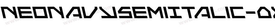 NeoNavySemiItalic-0X54字体转换