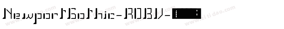 NewportGothic-R0BV字体转换