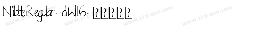 NibbleRegular-dWl6字体转换