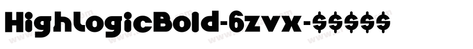 HighLogicBold-6zvx字体转换