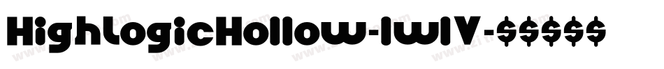 HighLogicHollow-lwlV字体转换 HighLogicHollow-lwlV字体转换
