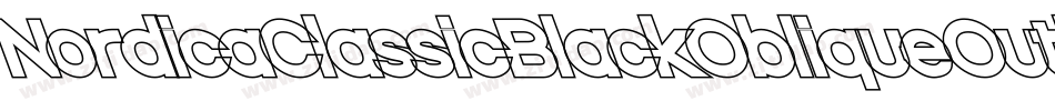 NordicaClassicBlackObliqueOutline-zq7a字体转换