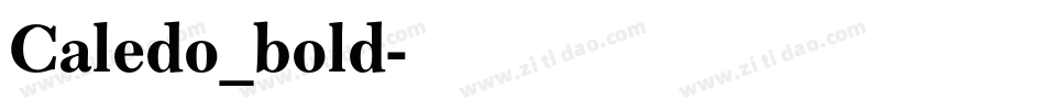 Caledo_bold字体转换