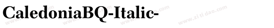 CaledoniaBQ-Italic字体转换