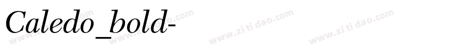Caledo_bold字体转换