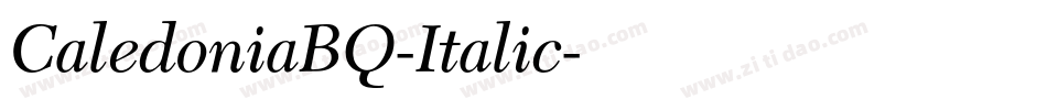 CaledoniaBQ-Italic字体转换