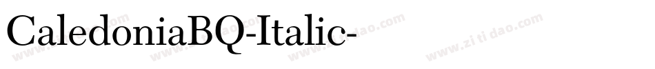 CaledoniaBQ-Italic字体转换