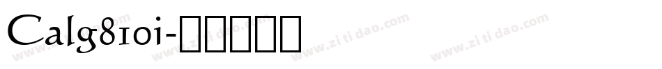 Calg810i字体转换