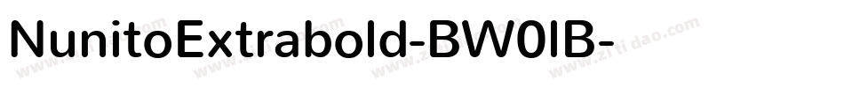 NunitoExtrabold-BW0lB字体转换