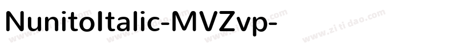 NunitoItalic-MVZvp字体转换
