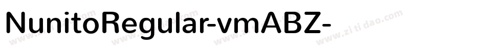 NunitoRegular-vmABZ字体转换