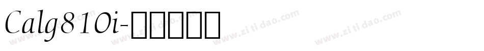 Calg810i字体转换
