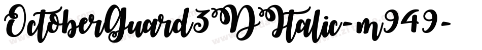 OctoberGuard3DItalic-m949字体转换